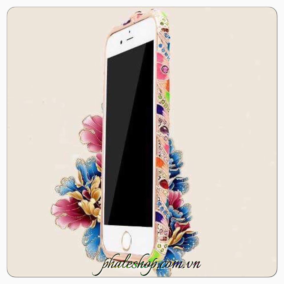 Ốp Lưng Iphone 6 Và 6 Plus Dạng Khung Viền Đính Đá Cao Cấp