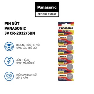 Hình ảnh Vỉ 5 viên Pin nút Panasonic 3V CR-2032/5BN