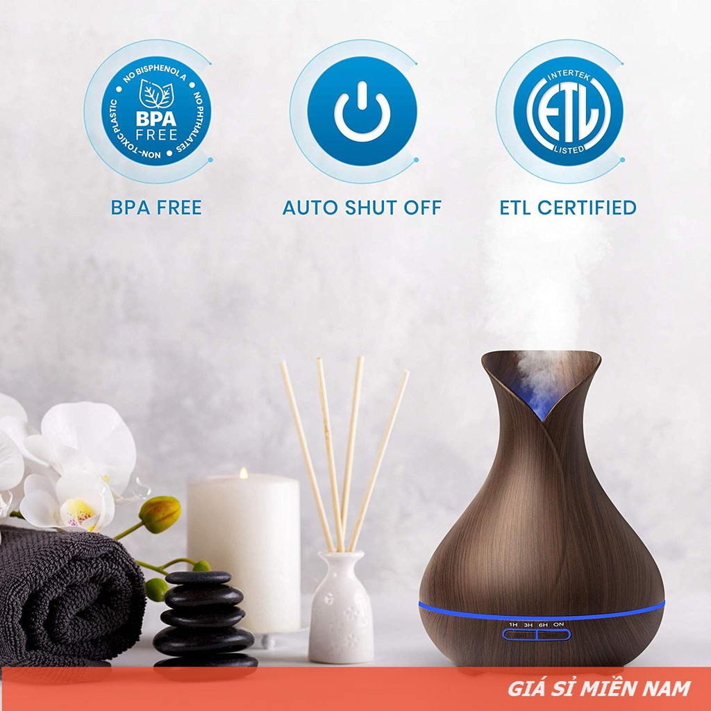 Máy Khuếch Tán Tinh Dầu Hoa Tulip Siêu Âm Dung Tích 500ml (Kèm Điều Khiển) - Hàng Xuất Amazon #6