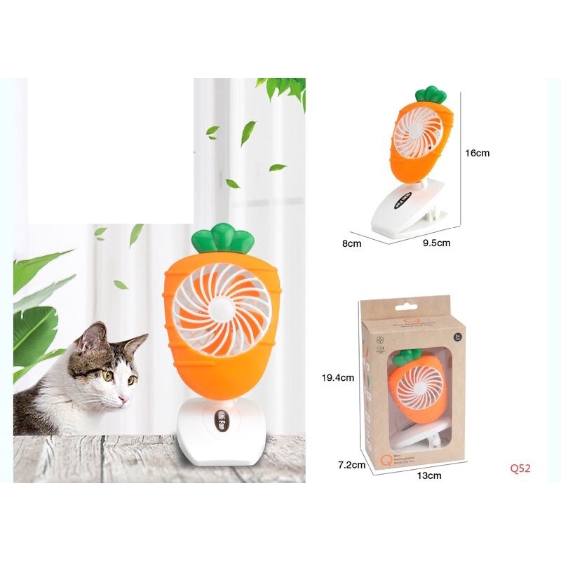 Quạt Sạc Tích điện Q52 Mô hình Củ quả Cực mát #4