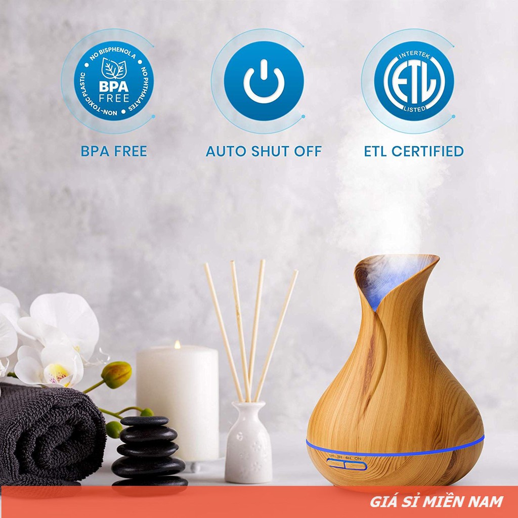 Máy Khuếch Tán Tinh Dầu Hoa Tulip Siêu Âm Dung Tích 500ml (Kèm Điều Khiển) - Hàng Xuất Amazon #6