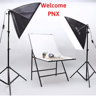 Hình ảnh Đèn chụp ảnh, quay phim, Livestream kèm chân tripod cao 2m1 softbox 50x70cm - PNX Lighting chính hãng
