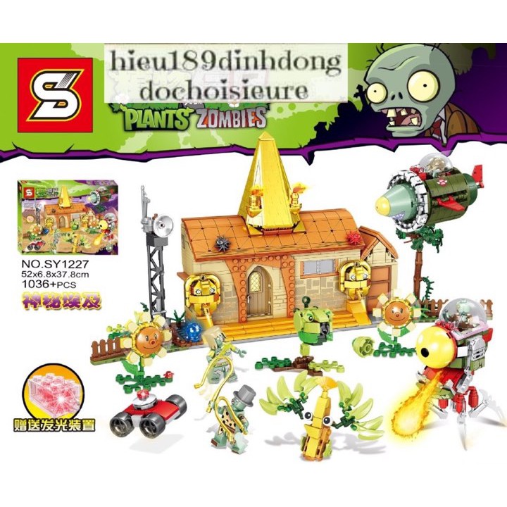 Lắp ráp xếp hình Lego Plants vs Zombies Plants Fighting SY1227 : Cây Chiến Đấu Zombie 1036 mảnh