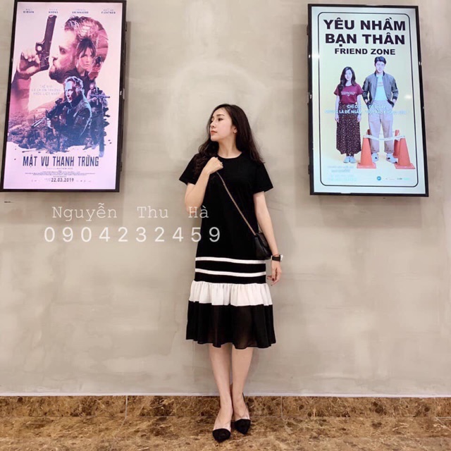 Váy bầu dáng suông thời trang Aidenshop đầm bầu thiết kế mùa hè