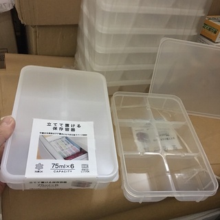 Hình ảnh Hộp thực phẩm chia 6 ngăn 680ml Sanada xuất xứ Nhật Bản dùng lò vi sóng, đông lạnh