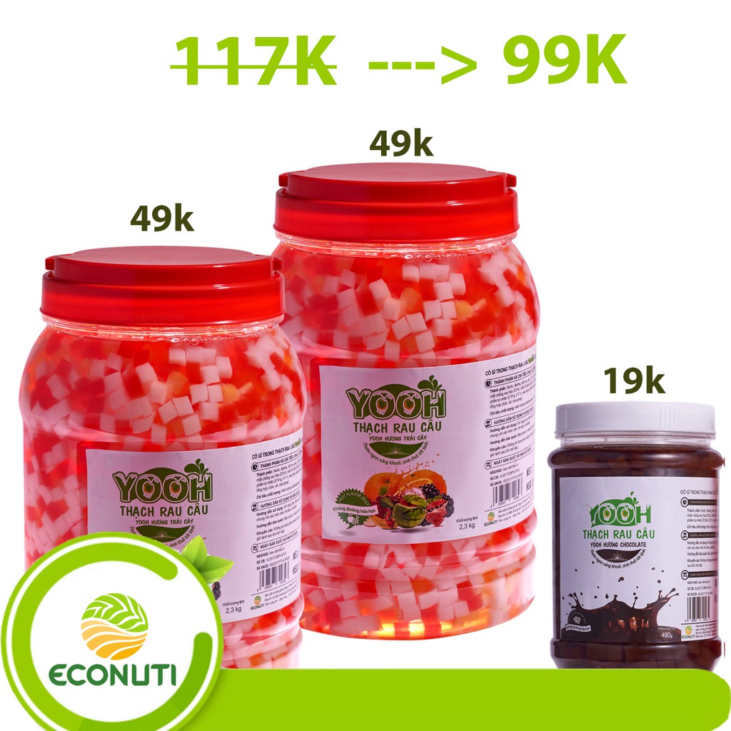 New Choice Thạch Rau Cau Hương Vị Trai Cay Nhiệt đới Hũ 1000g