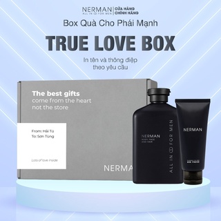 Hình ảnh [Mã COSNER1 -8% đơn 250k] Bộ quà tặng nam giới - TRUE LOVE BOX - Sữa tắm gội hương nước hoa 350ml & Gel rửa mặt 100ml