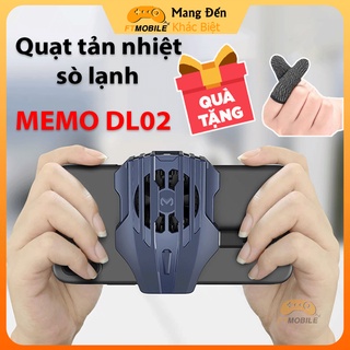 Hình ảnh Quạt tản nhiệt sò lạnh Memo DL02 tặng kèm ngón tay vải chơi game - Quạt sò siêu mát lạnh dành cho điện thoại