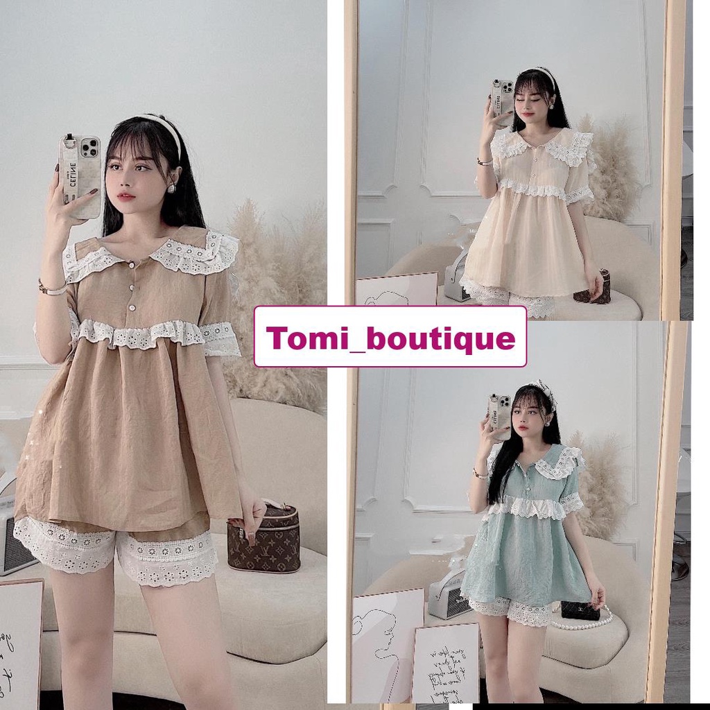 Set đùi phối ren siêu hot- Tomi