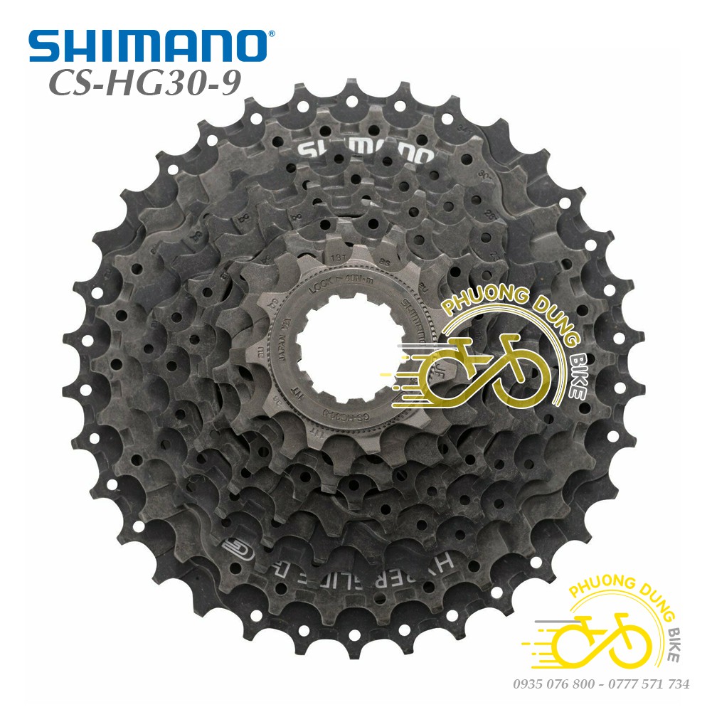 Líp thả líp 9 xe đạp SHIMANO CS-HG30 11-34T - Hàng chính Hãng