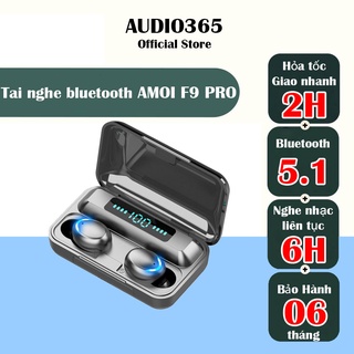 Hình ảnh Tai nghe bluetooth Amoi F9 Pro bản quốc tế cao cấp, cảm biến vân tay, kiêm sạc dự phòng - Audio365
