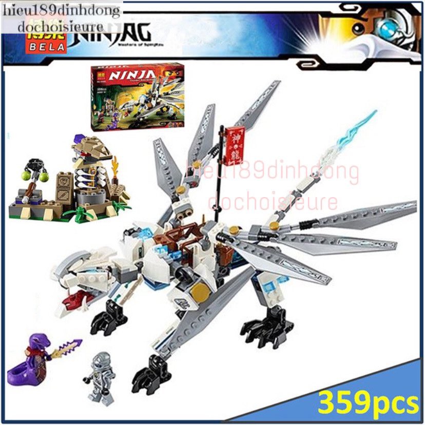 Lắp ráp xếp hình not lego, Bela 10323 : Rồng Titan Của Zane 359 mảnh