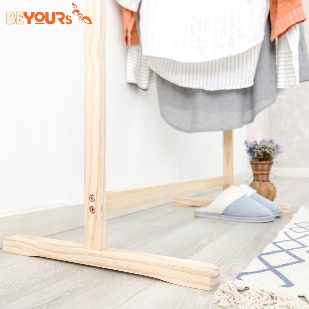 GIÁ TREO QUẦN ÁO KỆ SÀO TREO ĐỒ GỖ THANH ĐƠN NỘI THẤT KIỂU HÀN QUỐC BEYOURS - SINGLE HANGER L GỖ #8