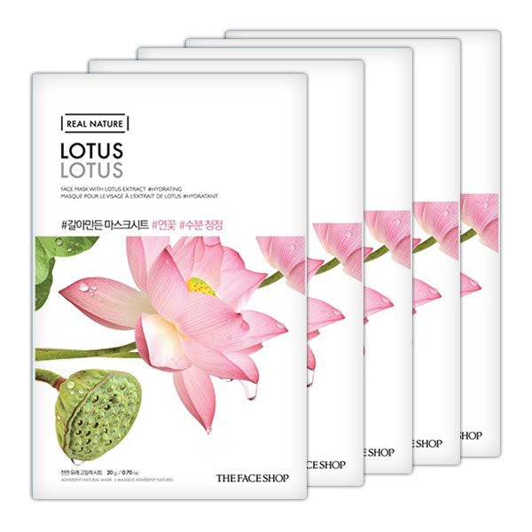 Combo Mặt Nạ Real Nature TheFaceShop (Lotus - Rice - Lemon - Green Tea) 20G X 21Pcs #5