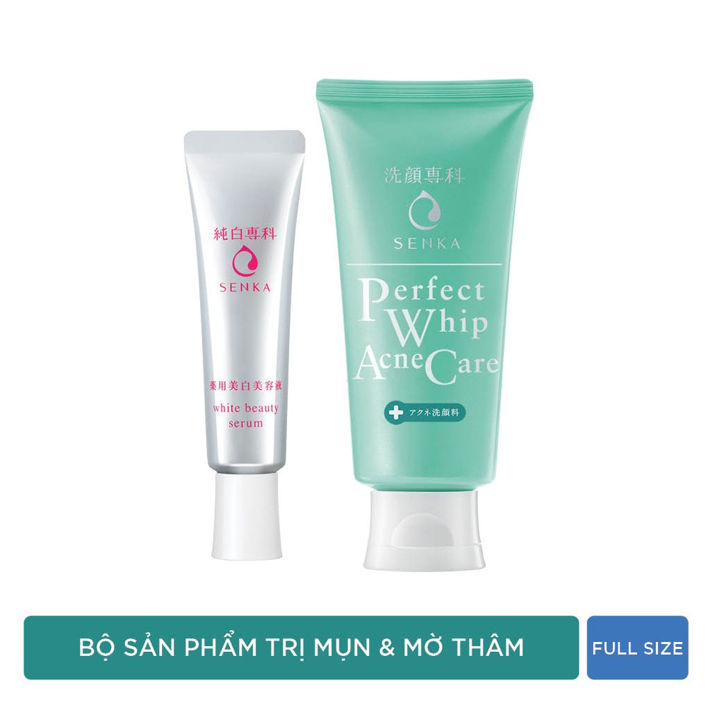 Bộ đôi trị mụn & mờ thâm Serum Senka White Beauty & Sữa rửa mặt Acne (35g + 100g)_95171 #3