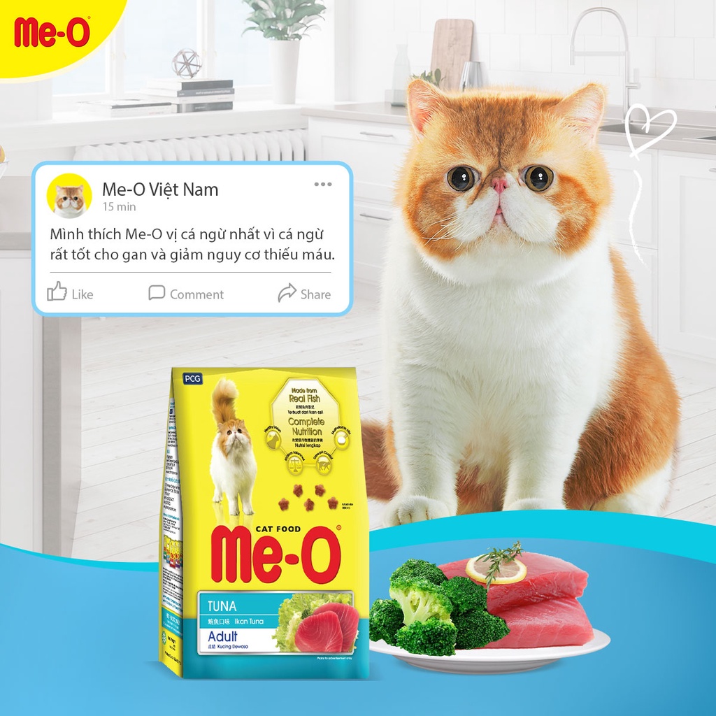 Hình ảnh Thức Ăn Cho Mèo - Đồ Ăn Hạt Khô Me-O Adult 350gr - iPet Shop #4