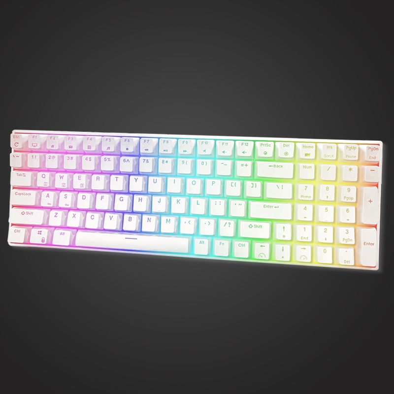 Bàn phím cơ ba chế độ RK84 trục trao đổi nóng Bluetooth không dây 2.4G đèn nền RGB có thể sạc lại máy tính di động
