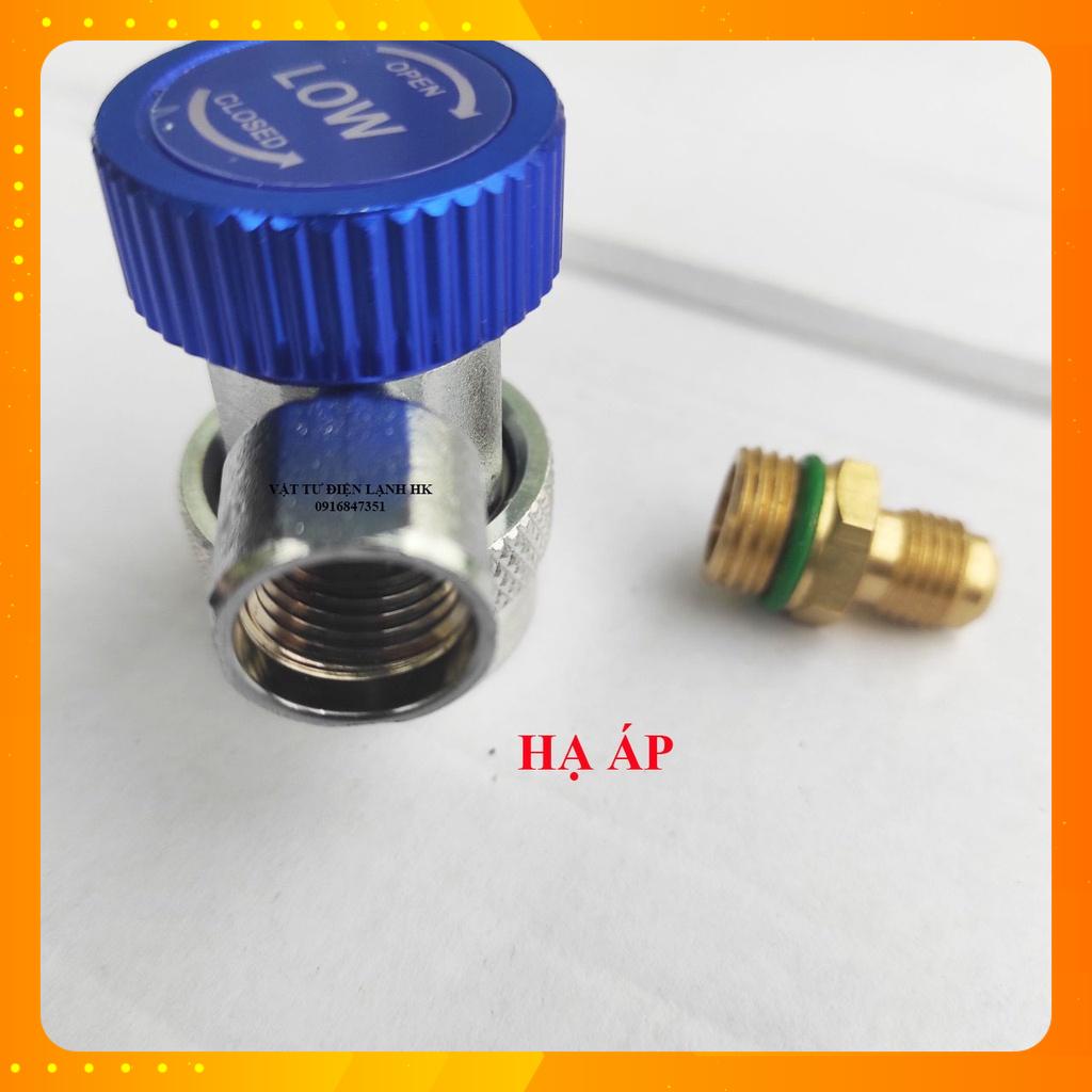 Van nạp gas oto có đầu nối nhanh R134a Cao áp - Hạ áp (chọn đúng loại khi đặt hàng)  Valve ga 134 o to