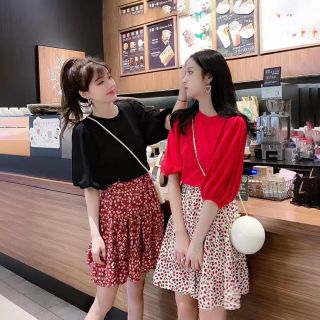 Set áo phông chân váy hoa 170k