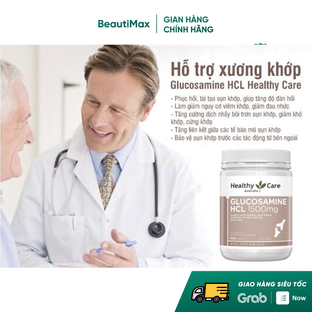 Viên uống bổ xương khớp Glucosamine 1500mg Healthy Care 200/ 375/400 viên Beautimax