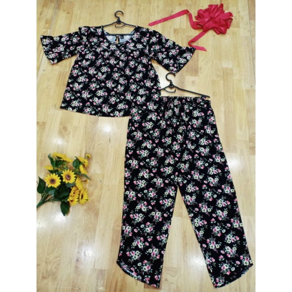 Bộ tole lanh nữ quần dài size M, L hàng vnxk. Bộ tole mặc nhà