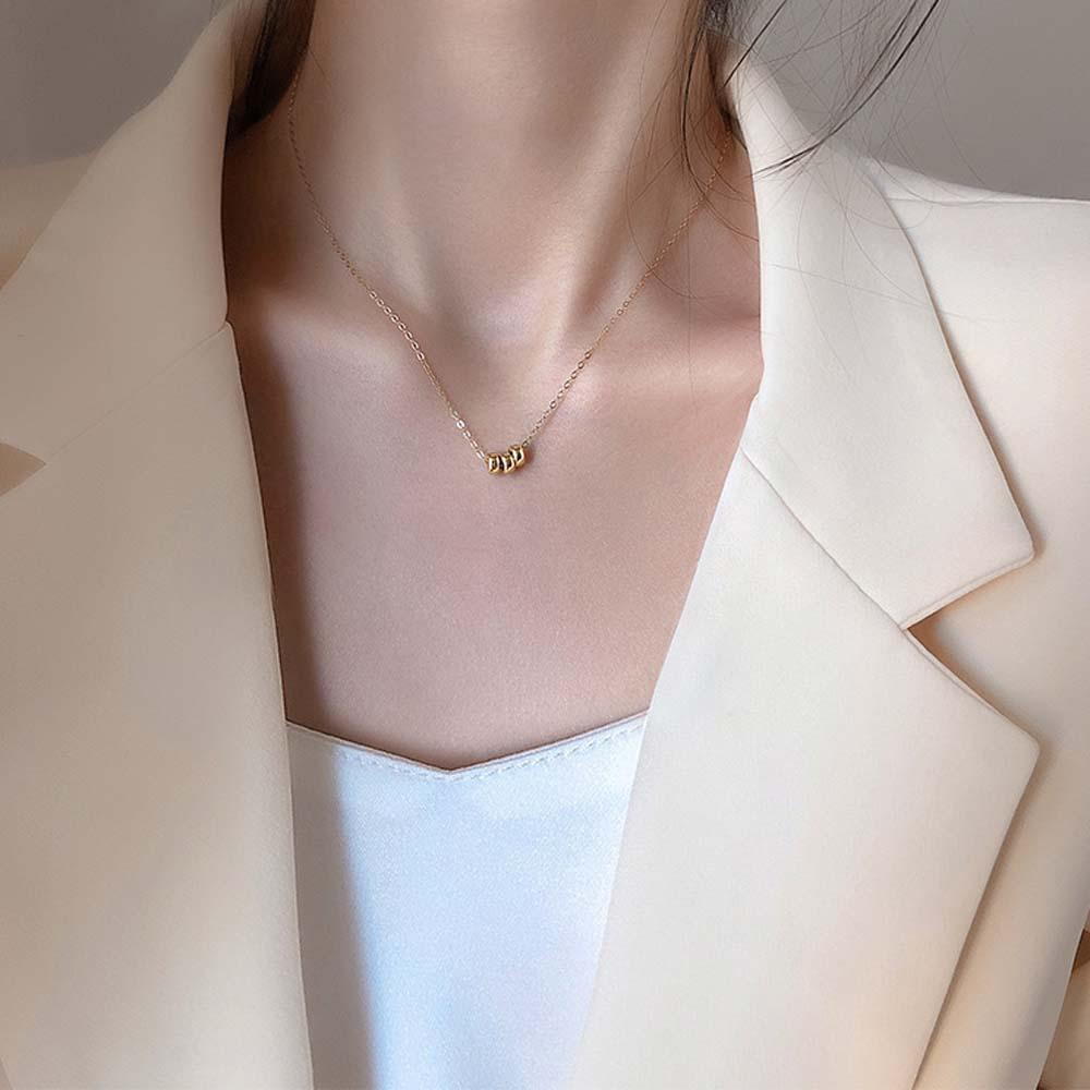 ANEMONE Vòng Cổ Choker Ba Lớp Tối Giản Cho Nữ