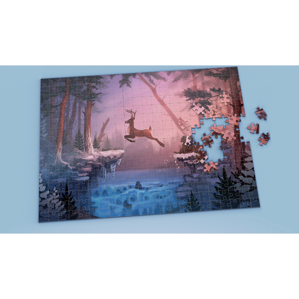 Tranh ghép hình DEER - Mẫu 6 - Nhận in theo yêu cầu