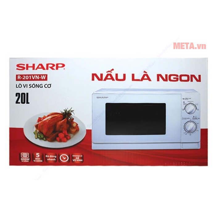 [Hỏa tốc 1 giờ] [HÀNG CHÍNH HÃNG] Lò vi sóng Sharp R-223VN-M | R-302VN-M 20L có nướng/R205VNS/R201VNW