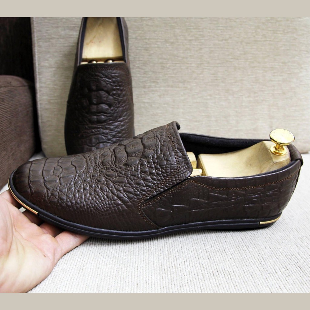 Giày Lười Nam Cao Cấp Da Bò Nguyên Tấm - Phong Cách Trẻ Trung Năng Động - Bảo Hành 1 Năm GL18