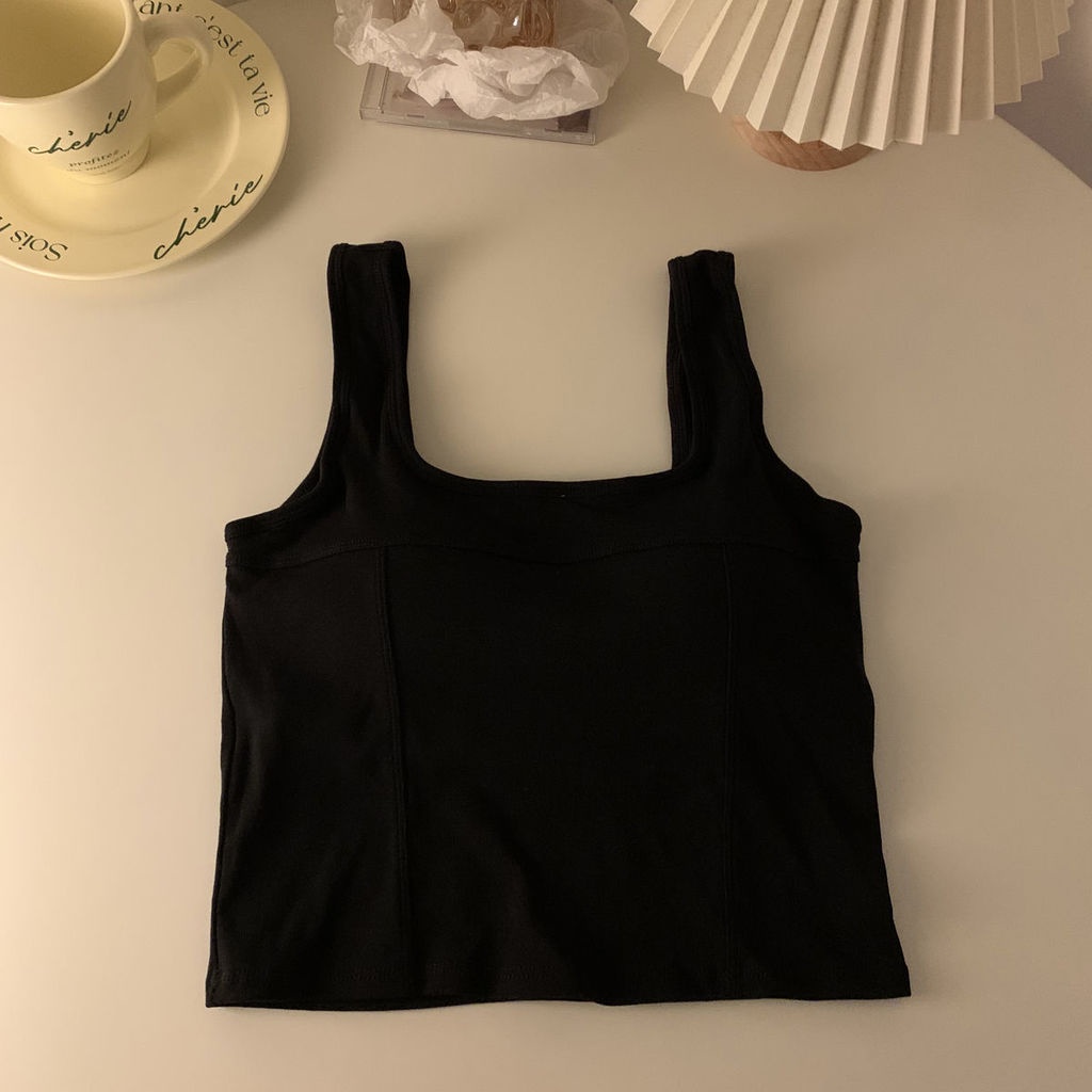 Áo Hai Dây Cổ Vuông Thiết Kế Đơn Giản Thời Trang