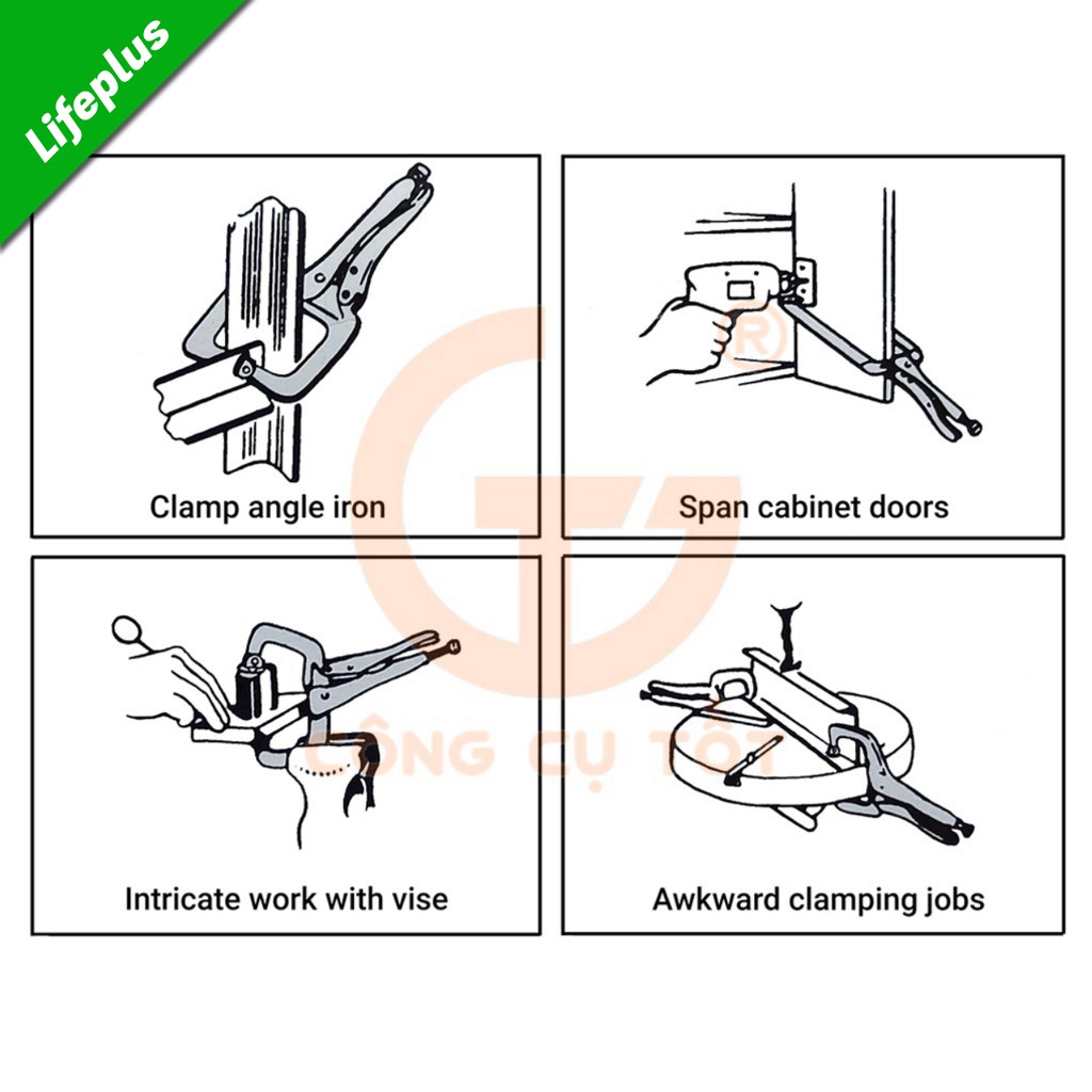 Kìm bấm chết chữ C 11" Standard