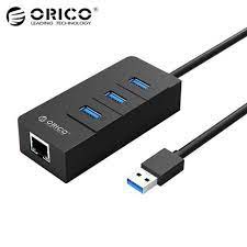 Bộ chia USB HUB 3 cổng USB 3.0 tích hợp cổng Lan HR01-U3