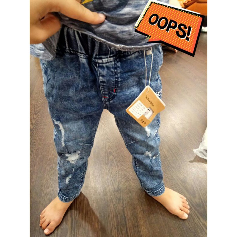 Quần jeans xước cho bé Q02