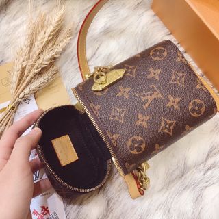 Cốp lv hoa nâu dây xích
