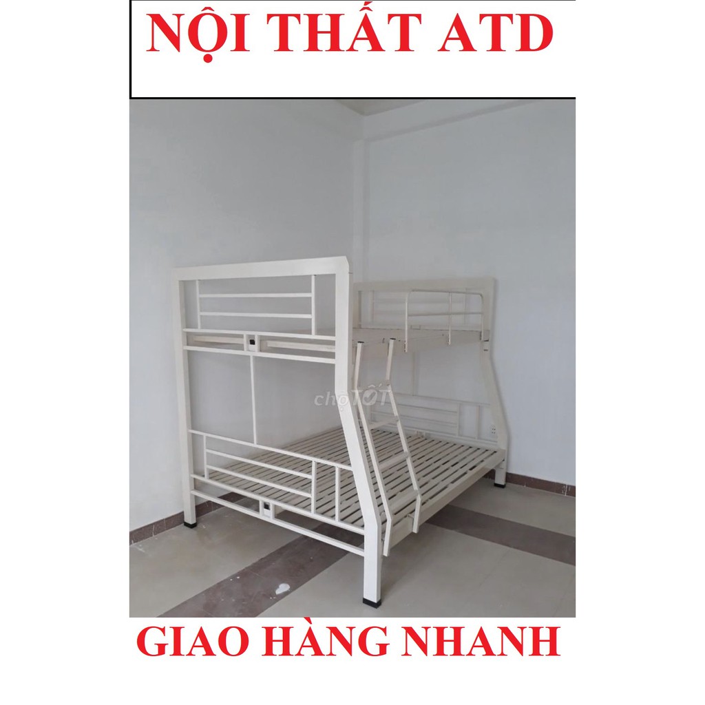 Giường sắt 2 tầng trên 1m6 dưới 1m8, hình ảnh thực tế giao hàng nhanh