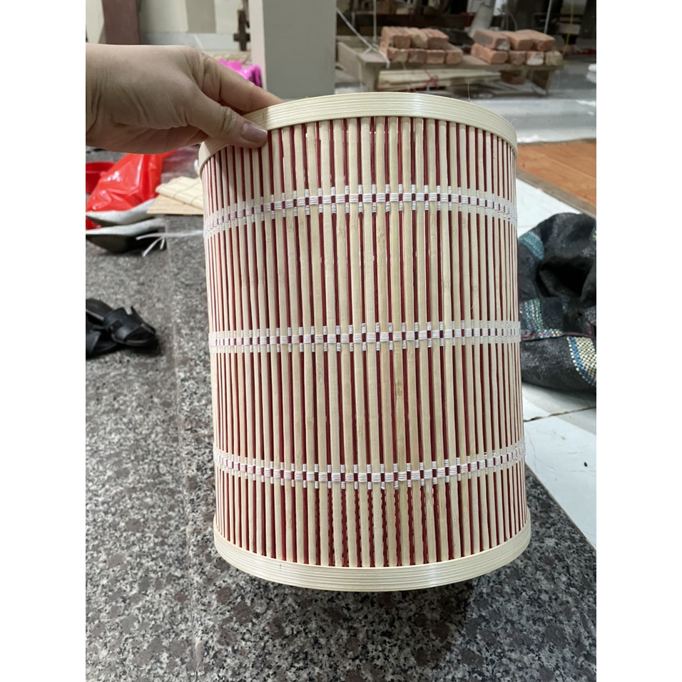 Thùng rác Decor thông minh phong cách vệ môi trường 5L | Thùng đựng rác tre đa năng có nắp cao cấp, đựng gạo, đồ chơi