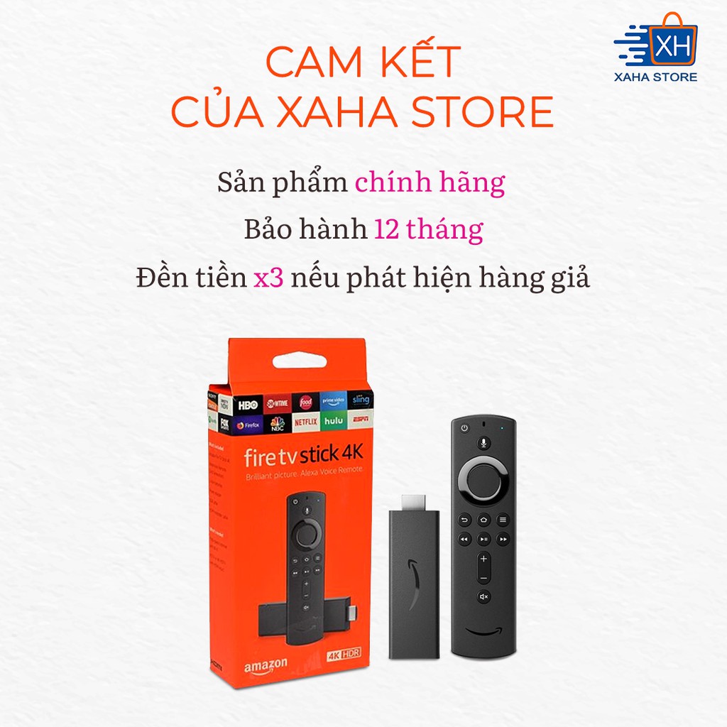 Thiết bị Streaming Fire TV Stick 4K (2th generation) kèm Alexa Voice Remote ⚡️ Bảo hành 12 tháng