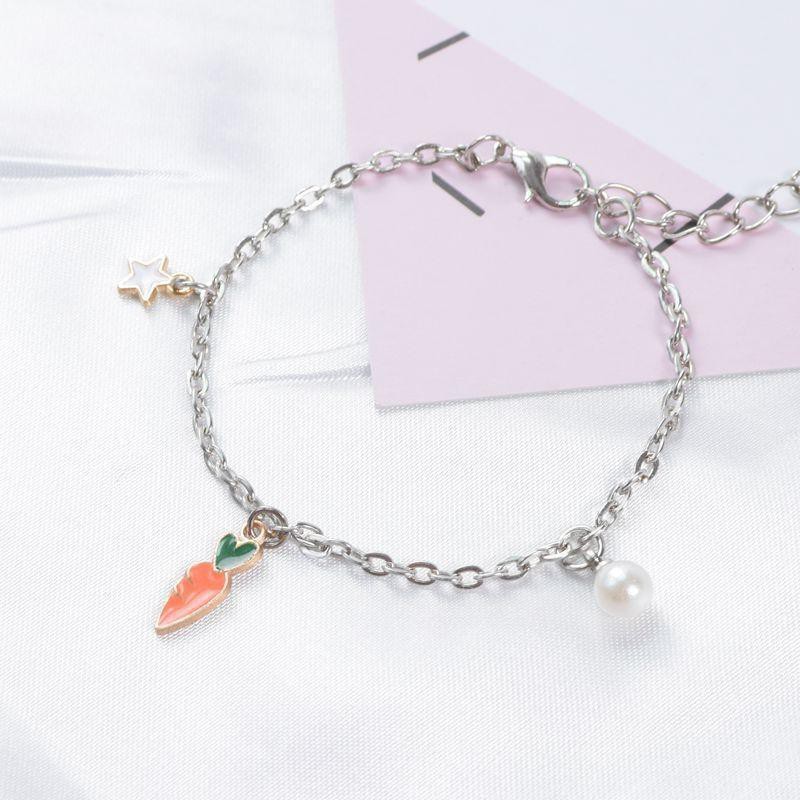 (8 mẫu) Vòng tay đuôi cá hành tinh xanh cà rốt mặt trăng cá voi vỏ sò mây unicorn lắc tay gốm dễ thương