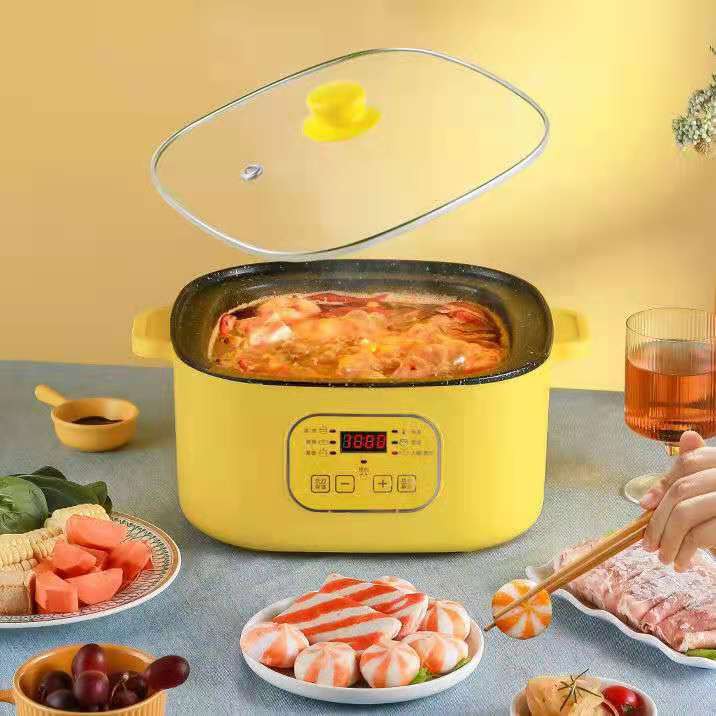 Nồi Lẩu Mini 26CM, Phù Hợp 1-3 Người Ăn, Xào, Hấp, Chiên, Nấu Cơm, Nấu Cháo Tặng Bộ Dụng Cụ Không Dính Nồi-BH 12 tháng