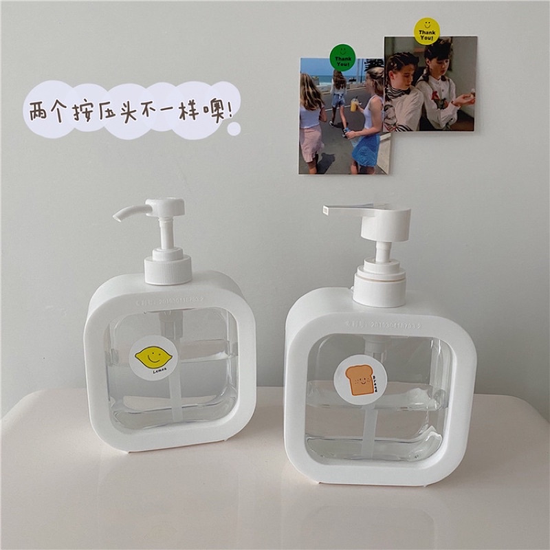 Bình chiết sữa rửa mặt, nước rửa tay, nước rửa bát dung tích 500ml