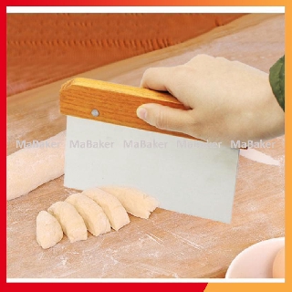 [Freeship] Dao cắt bột inox cao cấp cán gỗ - MaBaker