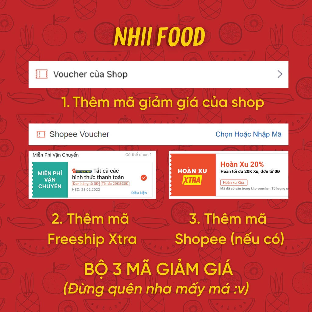 Xí muội mơ đào hồng 500gr Nhii Food ăn vặt chua chua ngọt ngọt