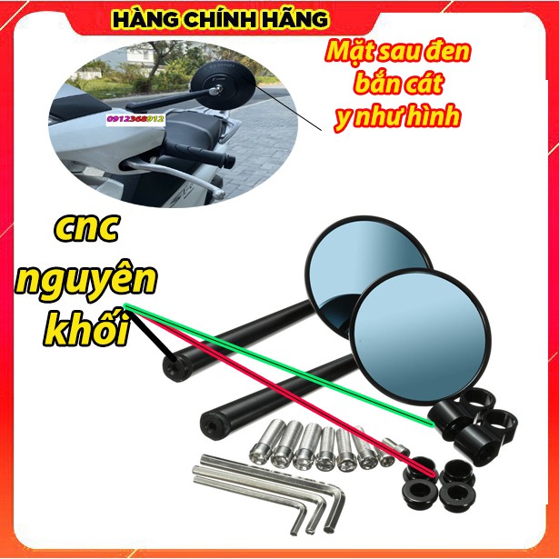 Gương tròn rizoma , gương chiếu hậu tròn rizoma loại cnc cao cấp (giá 1 chiếc)