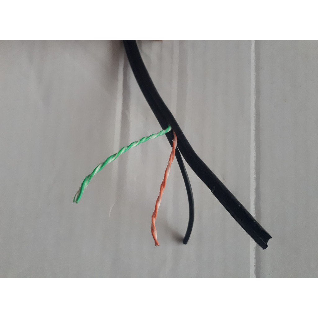 Dây cáp mạng Việt Hàn 4 lõi, phủ dầu chống ẩm, có gia cường chịu lực | dây mạng ngoài trời