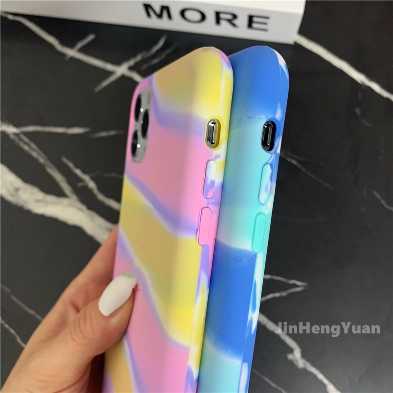 Ốp điện thoại silicon TPU mềm màu sắc Gradient cho iPhone 11 12 Pro Max 12Mini X XS Max XR 6 6s 7 8 Plus SE2 SE2020