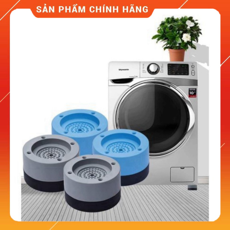 Hộp 4 Đế  Kê Máy Giặt Chất Liệu Cao Su Tự Nhiên Kết Hợp Nhựa PP Tăng Ma Sát Chống Rung | (HO2)