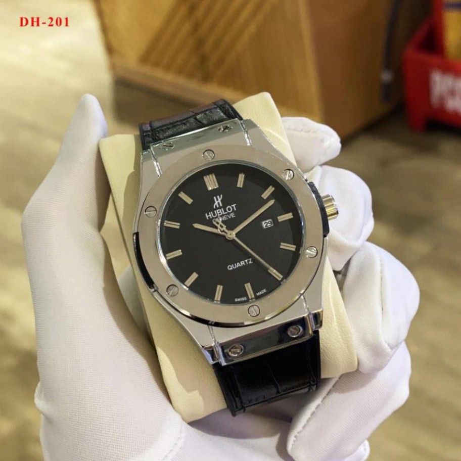 Đồng hồ nam hublot HB-42mm máy pin kim thể thao, chống nước bảo hành 12 tháng DH201