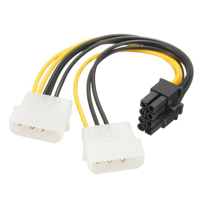 Dây chuyển 2 IDE 4 Pin sang 8 Pin cho Vga rời