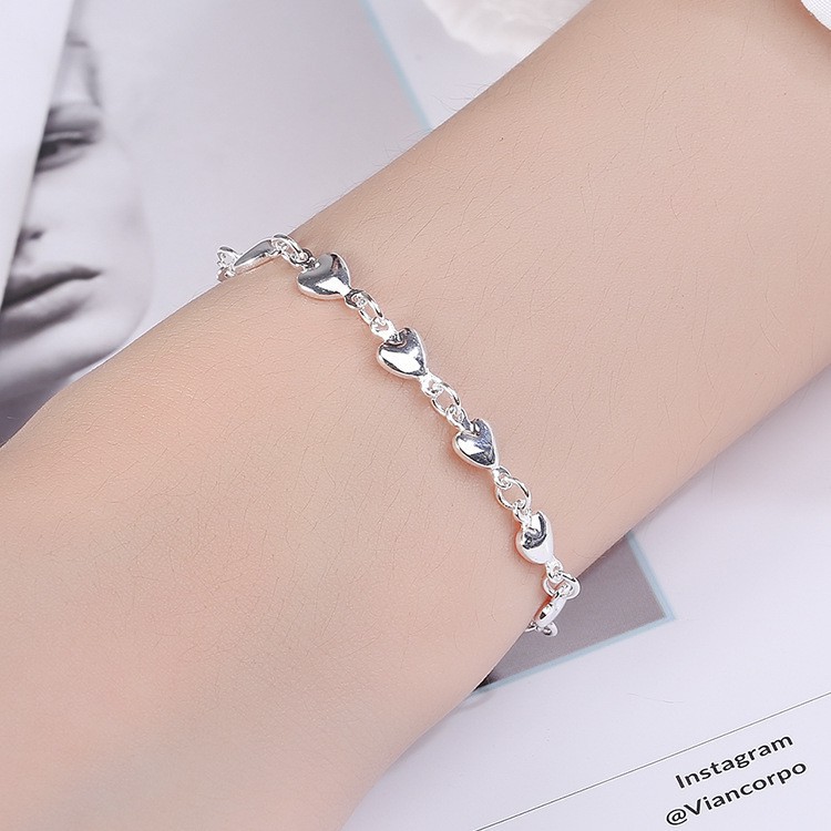 10 designs S925 Silver Bracelet Girls' Accessories Simple Design Bracelet Small Square Bracelet Multi-Style Exquisite Bracelet Gelang wanita