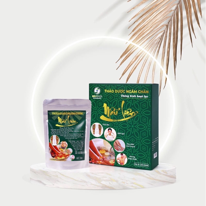 Thảo dược ngâm chân Mẫu Liên thải độc mất ngủ bổ thận tráng duong tăng sức đề kháng dẹp da mờ nám -Thiên Ân Phát Oficial